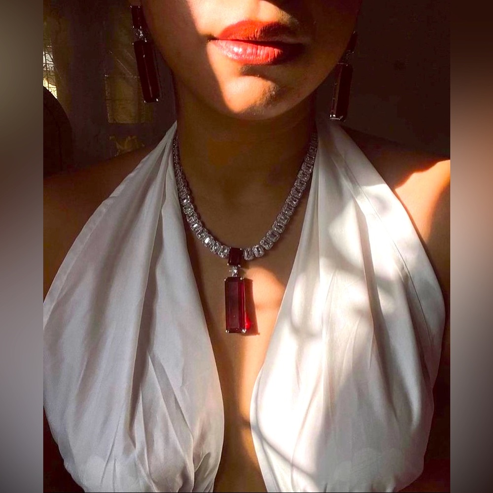 CUBIC ZIRCONIA NECKLACE SET
